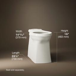 Corbelle Tall elongated toilet bowl with skirted trapway - image 3