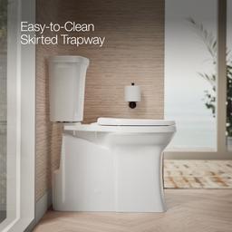 Corbelle Tall two-piece elongated toilet with skirted trapway, 1.28 gpf - image 4