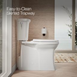 Corbelle Tall ContinuousClean two-piece elongated toilet with skirted trapway, 1.28 gpf - image 4