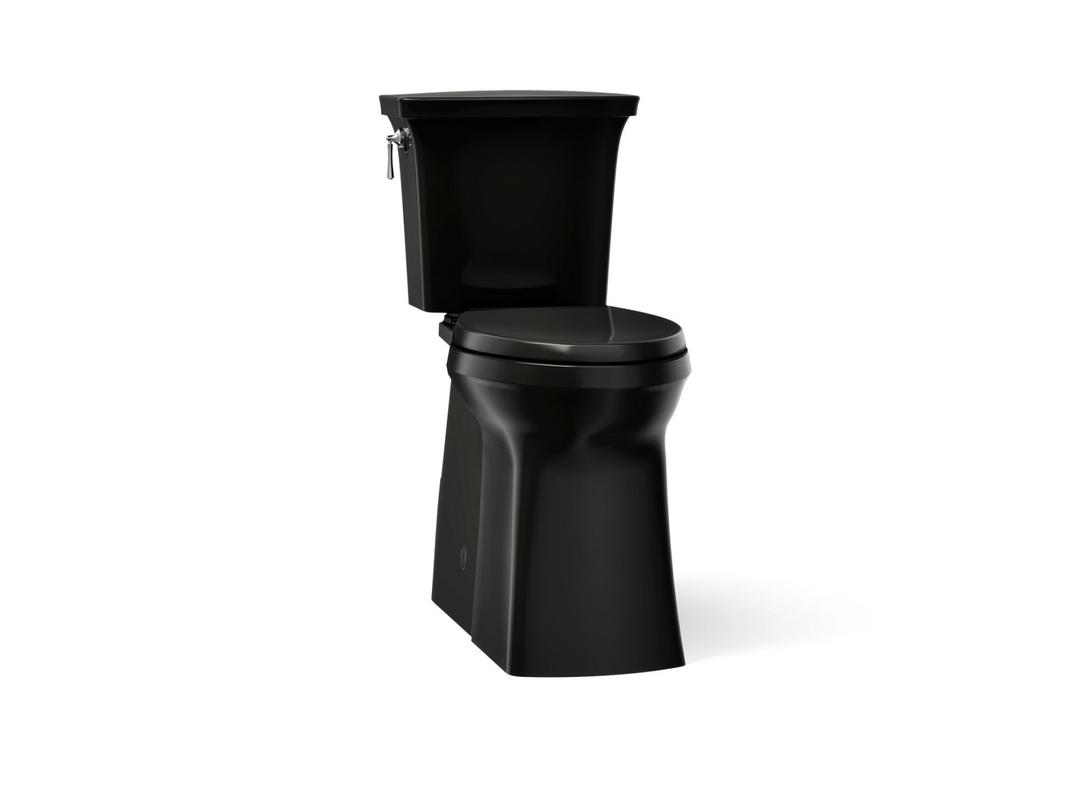 Corbelle Tall ContinuousClean two-piece elongated toilet with skirted trapway, 1.28 gpf by Kohler