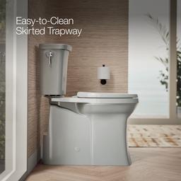 Corbelle Tall ContinuousClean two-piece elongated toilet with skirted trapway, 1.28 gpf - image 4