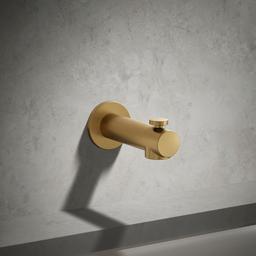 Elate Wall-mount bath spout with diverter - Vibrant Brushed Moderne Brass - image 2