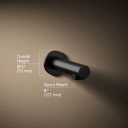 Elate Wall-mount bath spout - Matte Black - image 3