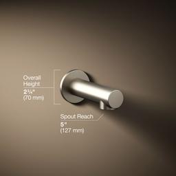 Elate Wall-mount bath spout - Vibrant Brushed Nickel - image 3