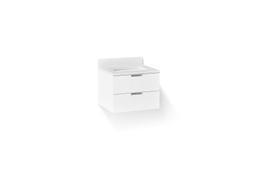 Kohler Maxstowe 24'' Wall-hung Bathroom Vanity Cabinet with Sink and Quartz Top - White - image 1