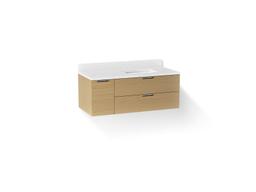 Kohler Maxstowe 48'' Wall-hung Bathroom Vanity Cabinet with Sink and Quartz Top - Light Oak - image 1