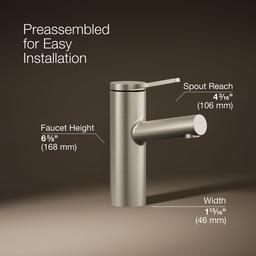 Elate Single-Handle Bathroom Sink Faucet 0.5 GPM - Vibrant Brushed Nickel - image 3