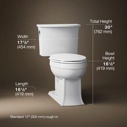 Archer Two-piece elongated toilet, 1.28 gpf - image 3
