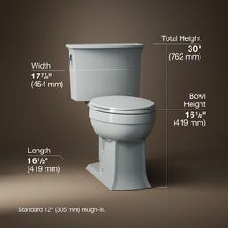 Archer Two-piece elongated toilet, 1.28 gpf - image 3