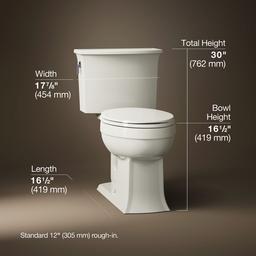 Archer Two-piece elongated toilet, 1.28 gpf - image 3