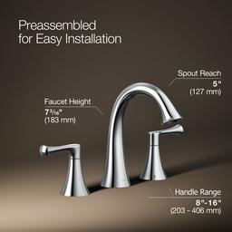 BuckleyE Widespread bathroom sink faucet, 1.0 gpm - image 3