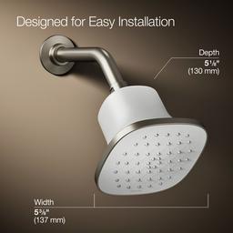 CinqE Square single-function filtered showerhead, 2.5 gpm - image 3