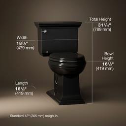 Memoirs Stately Two-piece elongated toilet, 1.28 gpf - image 3