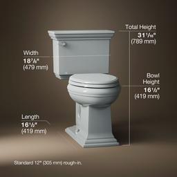 Memoirs Stately Two-piece elongated toilet, 1.28 gpf - image 3