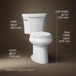 Highline Two-piece elongated toilet, 1.28 gpf - White - image 3