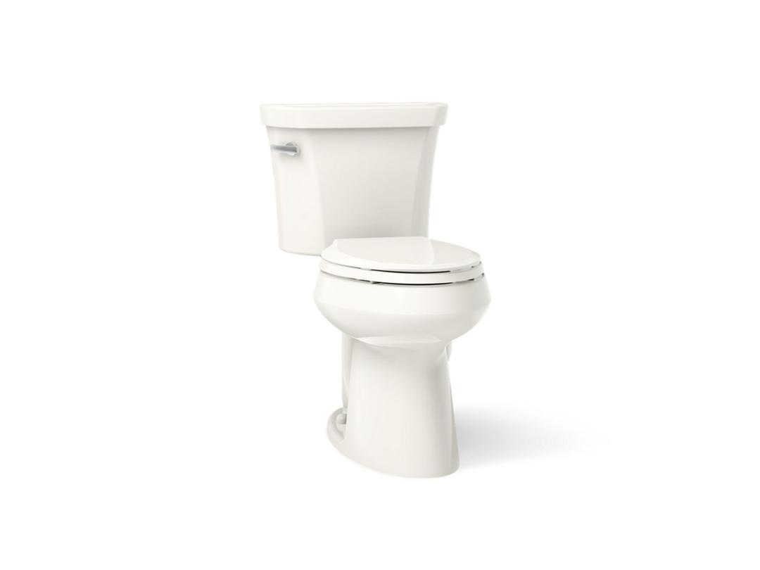 Highline Two-piece elongated toilet, 1.28 gpf - Biscuit by Kohler