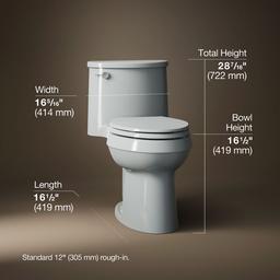 Adair One-piece elongated toilet, 1.28 gpf - image 3