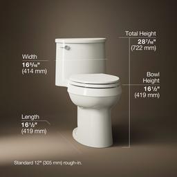 Adair One-piece elongated toilet, 1.28 gpf - image 3