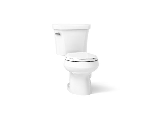 Wellworth Two-piece round-front toilet, 1.28 gpf - Black