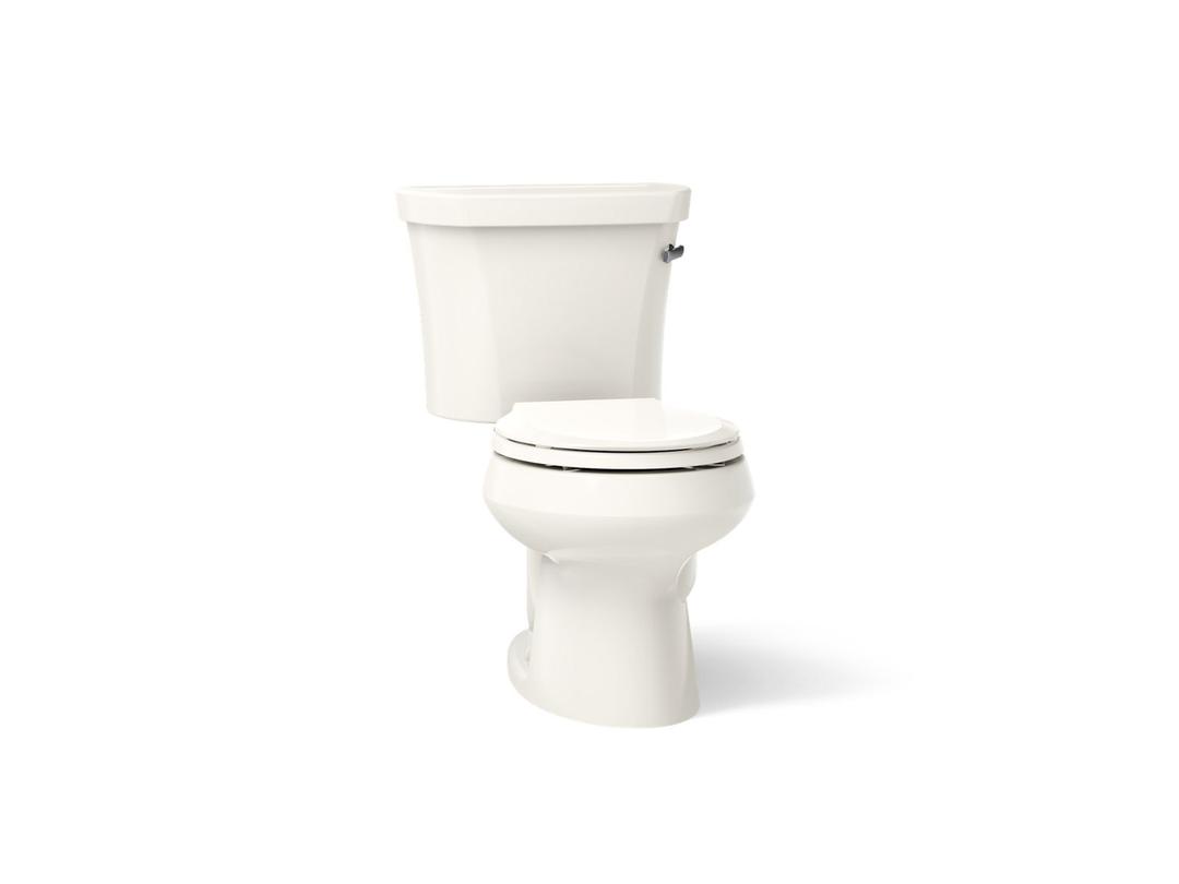 Kohler Wellworth Toilet | Two-Piece | Round-Front | 1.28 GPF | Canister Flush Valve - Biscuit by Kohler