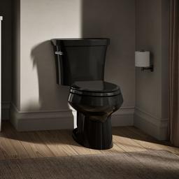Kohler Wellworth Toilet | Two-Piece | Elongated | 1.28 GPF | Canister Flush Valve - Black - image 2