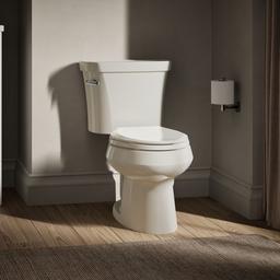 Kohler Wellworth Toilet | Two-Piece | Elongated | 1.28 GPF | Canister Flush Valve - Biscuit - image 2