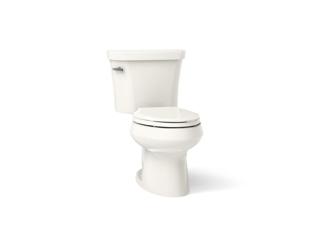 Kohler Wellworth Toilet | Two-Piece | Elongated | 1.28 GPF | Canister Flush Valve - Biscuit by Kohler