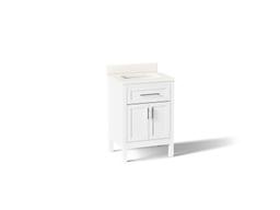 HadronE 24'' bathroom vanity cabinet with sink and quartz top - White - image 1