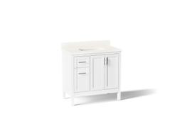 HadronE 36'' bathroom vanity cabinet with sink and quartz top - White - image 1