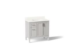 HadronE 36'' bathroom vanity cabinet with sink and quartz top - Atmos Grey - image 1
