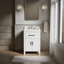 Kohler Kresla 24'' Bathroom Vanity Cabinet with Sink and Quartz Top - White - image 2