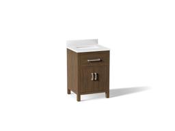 Kohler Kresla 24'' Bathroom Vanity Cabinet with Sink and Quartz Top - Draper Oak - image 1