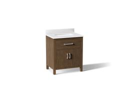 Kohler Kresla 30'' Bathroom Vanity Cabinet with Sink and Quartz Top - Draper Oak - image 1