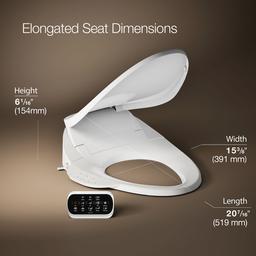 PureWash E750 Elongated bidet toilet seat with remote control - image 2