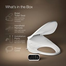 PureWash E750 Elongated bidet toilet seat with remote control - image 7