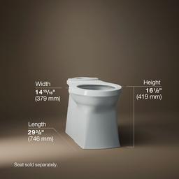 Corbelle Elongated toilet bowl with skirted trapway - image 5