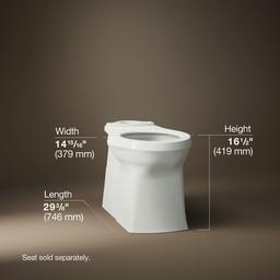 Corbelle Elongated toilet bowl with skirted trapway - image 5