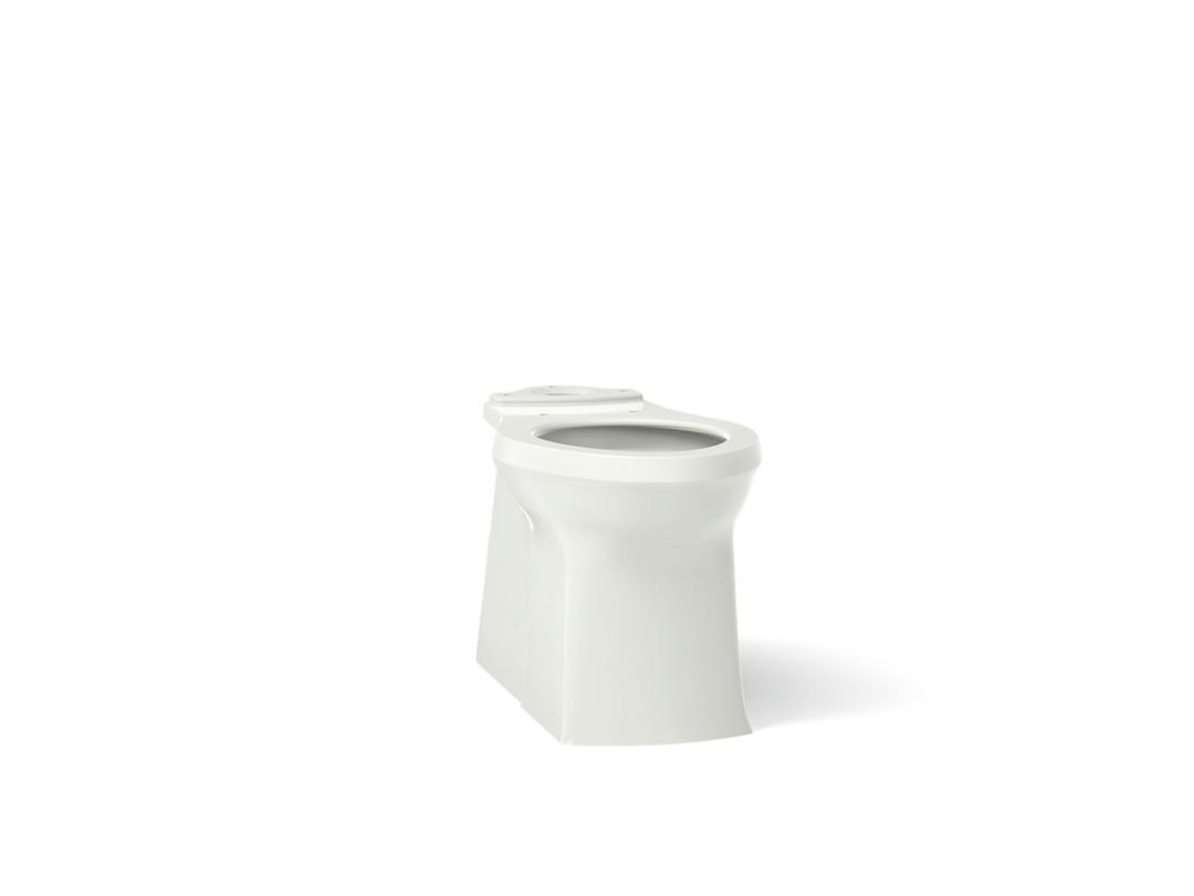 Corbelle Elongated toilet bowl with skirted trapway by Kohler
