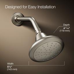 Kohler Pinstripe Single-function Showerhead, 1.75 Gpm - Vibrant Brushed Nickel - image 3