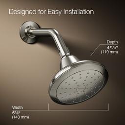 Kohler Pinstripe Single-function Showerhead, 2.5 Gpm - Vibrant Polished - Nickel - image 3