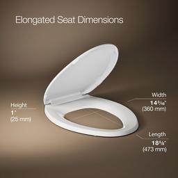 Kohler Lustrae Quick-releasee Elongated Toilet Seat with Antimicrobial Agent - White - image 3