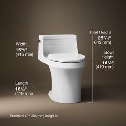 San Souci One-piece compact elongated toilet with concealed trapway, 1.28 gpf - image 3