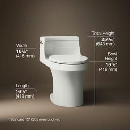 San Souci One-piece compact elongated toilet with concealed trapway, 1.28 gpf - image 3