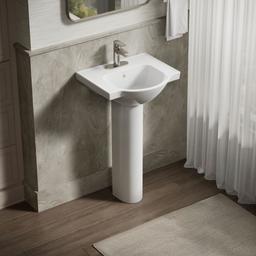 Veer 21'' square pedestal bathroom sink - image 2