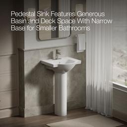 Veer 21'' rectangular pedestal bathroom sink - image 4