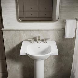 Veer 21'' rectangular pedestal bathroom sink - image 8