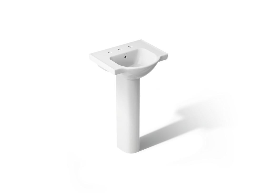 Veer 21'' rectangular pedestal bathroom sink by Kohler