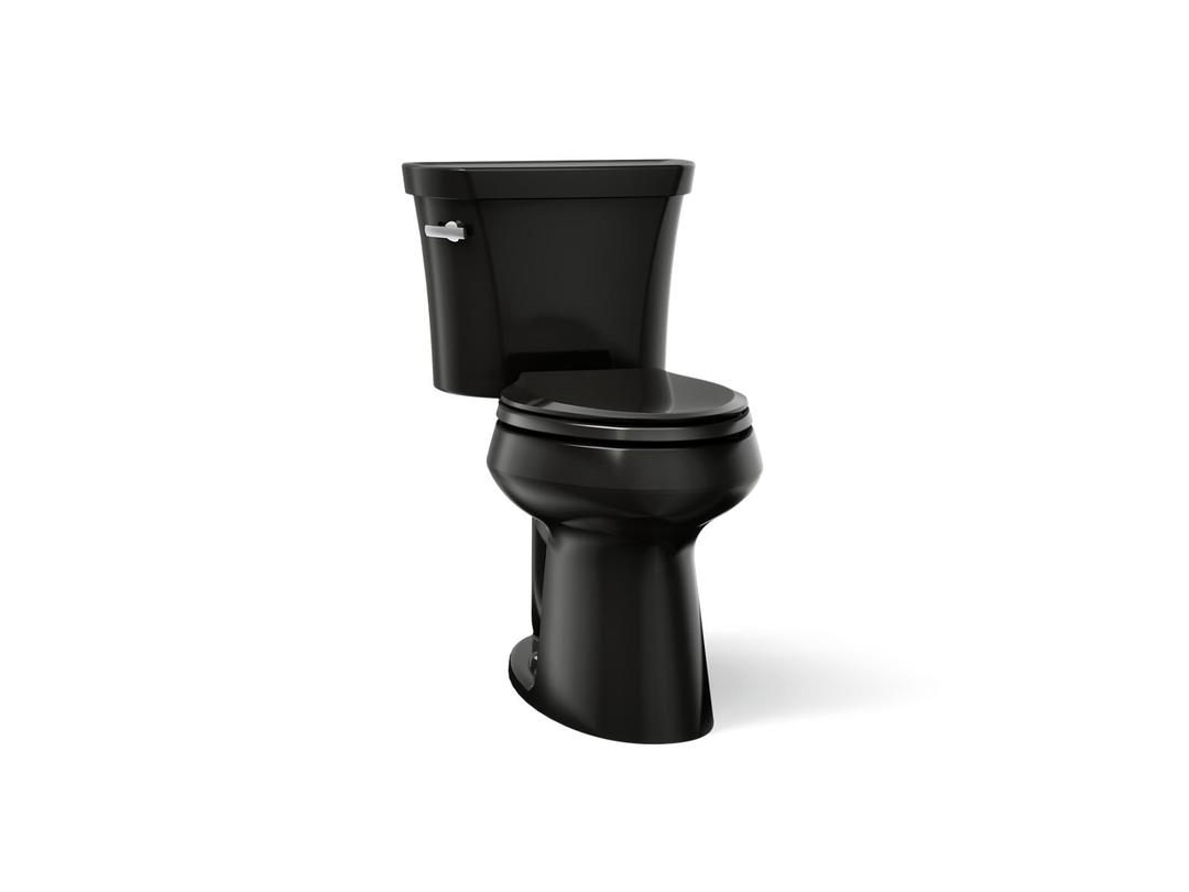 Highline Two-piece elongated toilet, 1.0 gpf - Black by Kohler