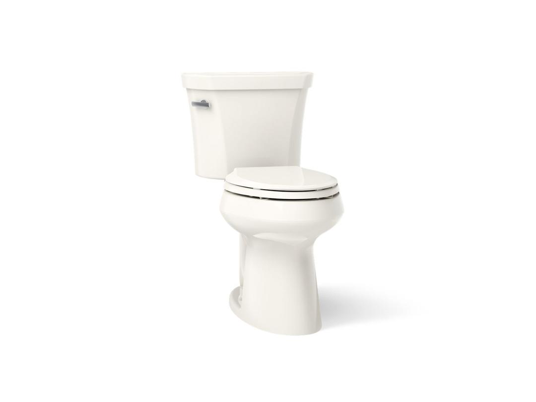 Highline Two-piece elongated toilet, 1.0 gpf - Biscuit by Kohler