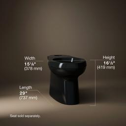 Cimarron Elongated toilet bowl with skirted trapway - image 3